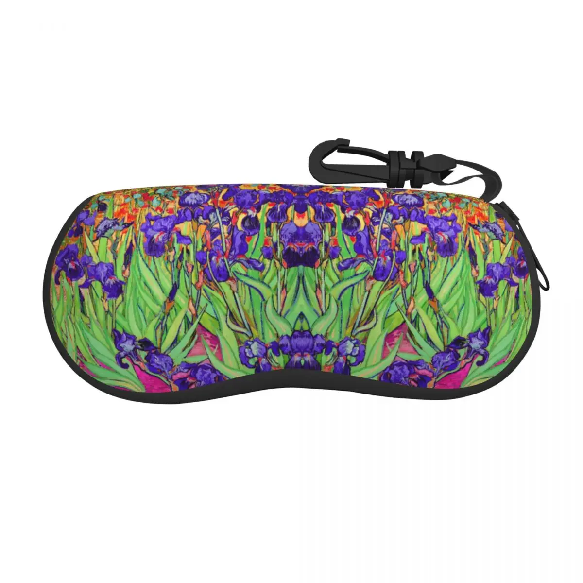 

Custom Vincent Van Gogh Purple Irises Shell Glasses Case Unisex Art Painting Flowers Eyeglasses Case Sunglasses Protector Box