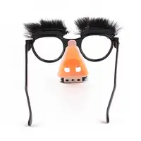 Halloween Party Eyeglasses Novelty Prank Disguise Glasses Big Nose Glasses with Eyebrows Mustache Silly Photo Props Supplies 5