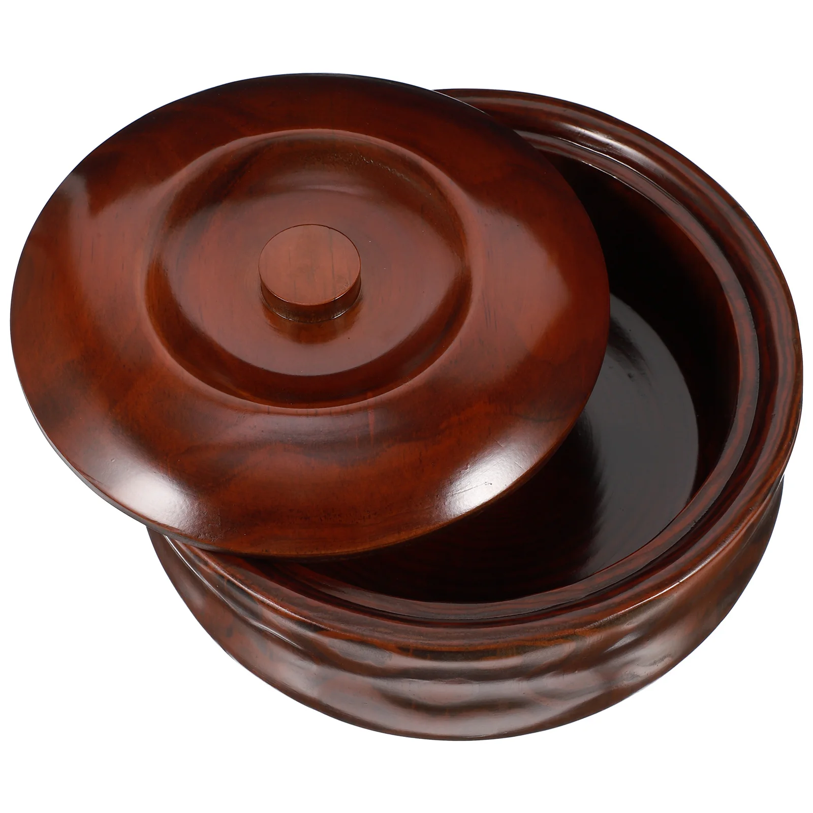 

Wooden Snacks Box With Cover Natural Wood Bowl For Fruits Desserts Storage Home Kitchen Use 22-23X7.5Cm Coffee