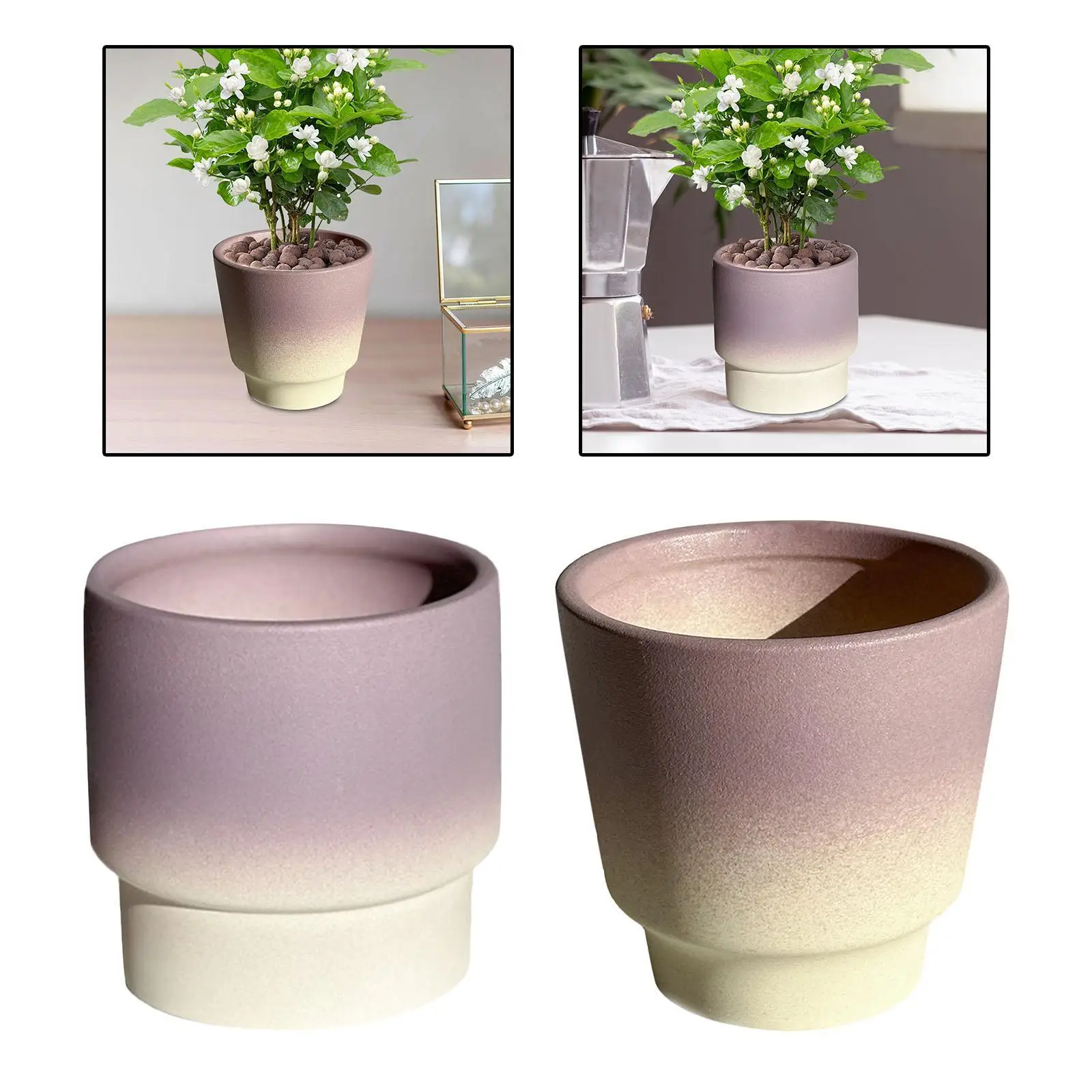 Flower Pot Decorative Plant Pot Modern Plant Holder Creative Flower Pot Pottery Planter for Yard Office Home Decoration