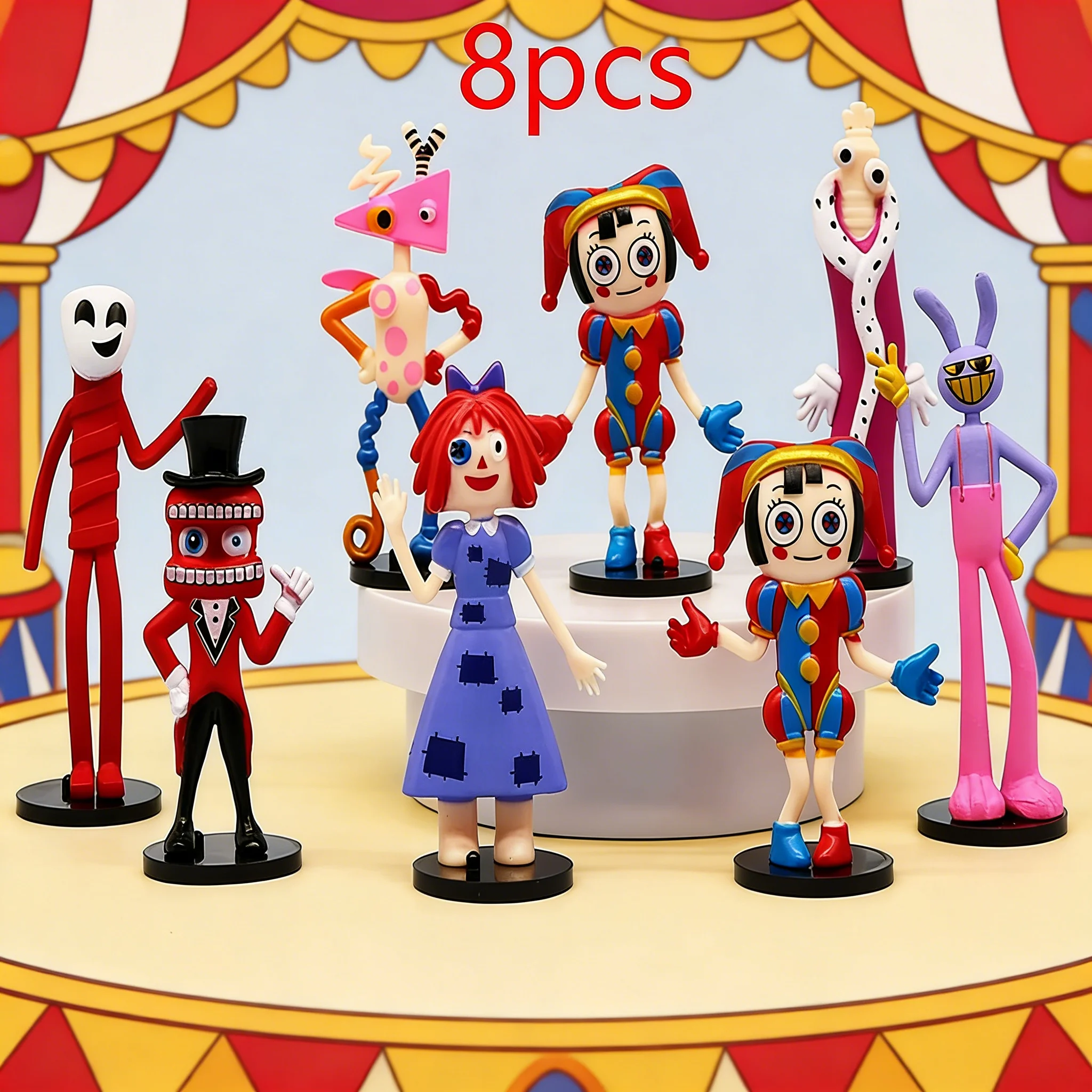 

6-12PCS-THE AMAZING DIGITAL CIRCUS Model Toy,Hobbies Cartoon Art Accessories,Reward Anime Gifts For Children, Cartoon Decoration