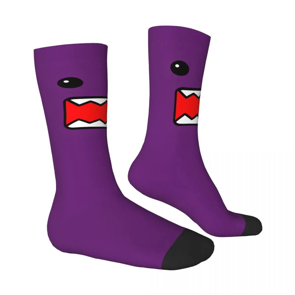 Domo Kun Doll Socks purple Gothic Stockings Autumn Anti Slip Unisex Men Socks High Quality Design Outdoor Socks