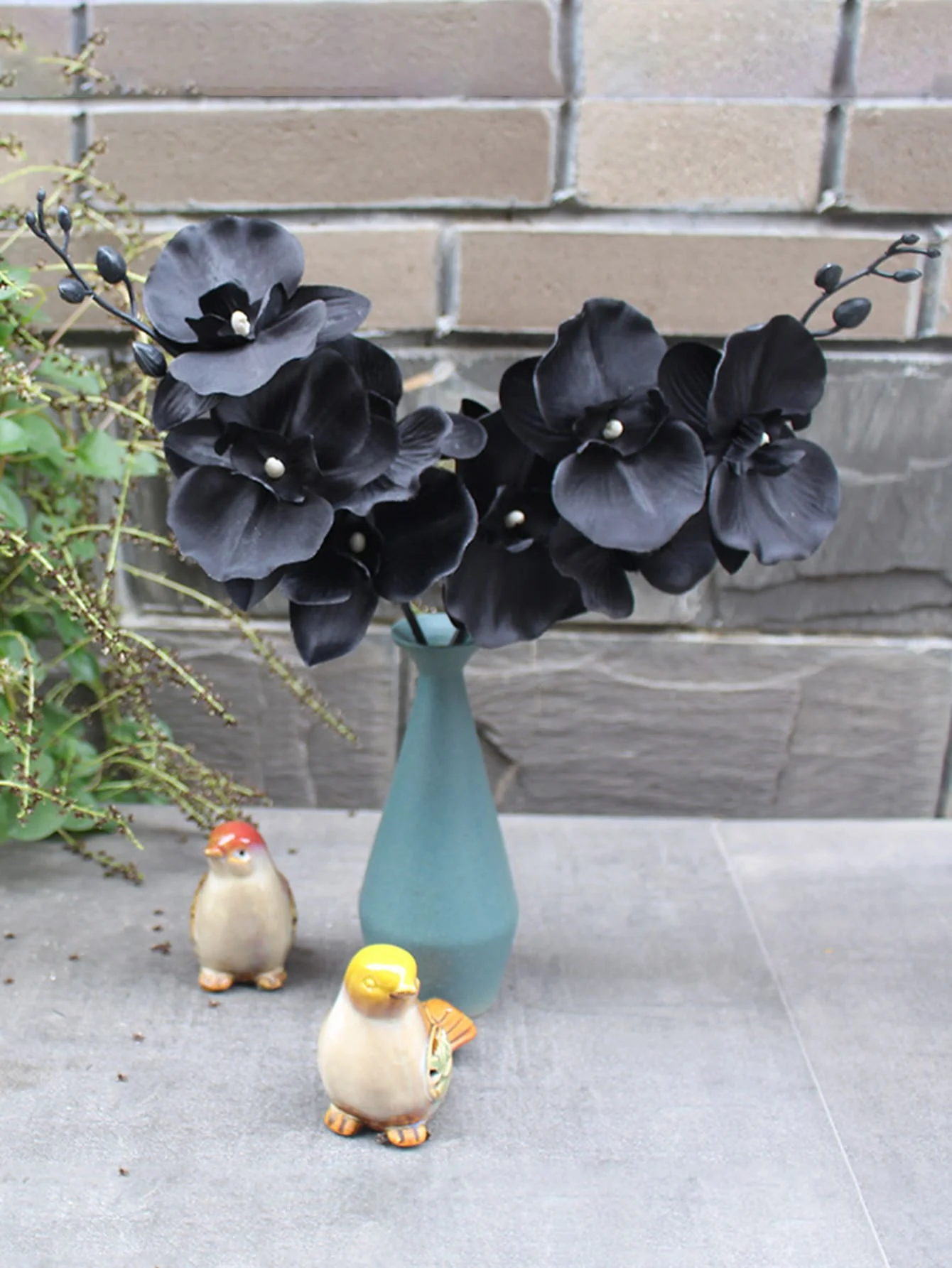 1pc Black Butterfly Orchid String Simulation Plant Dancing Orchid Silk Cloth Simulation Flower Artificial Flower Home Decoration