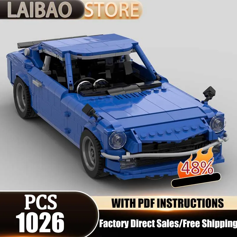 

Champion Speed Cars Moc Building Bricks Sports Car 240Z Model Technology Modular Blocks Gifts Christmas Toys DIY Sets Assembly