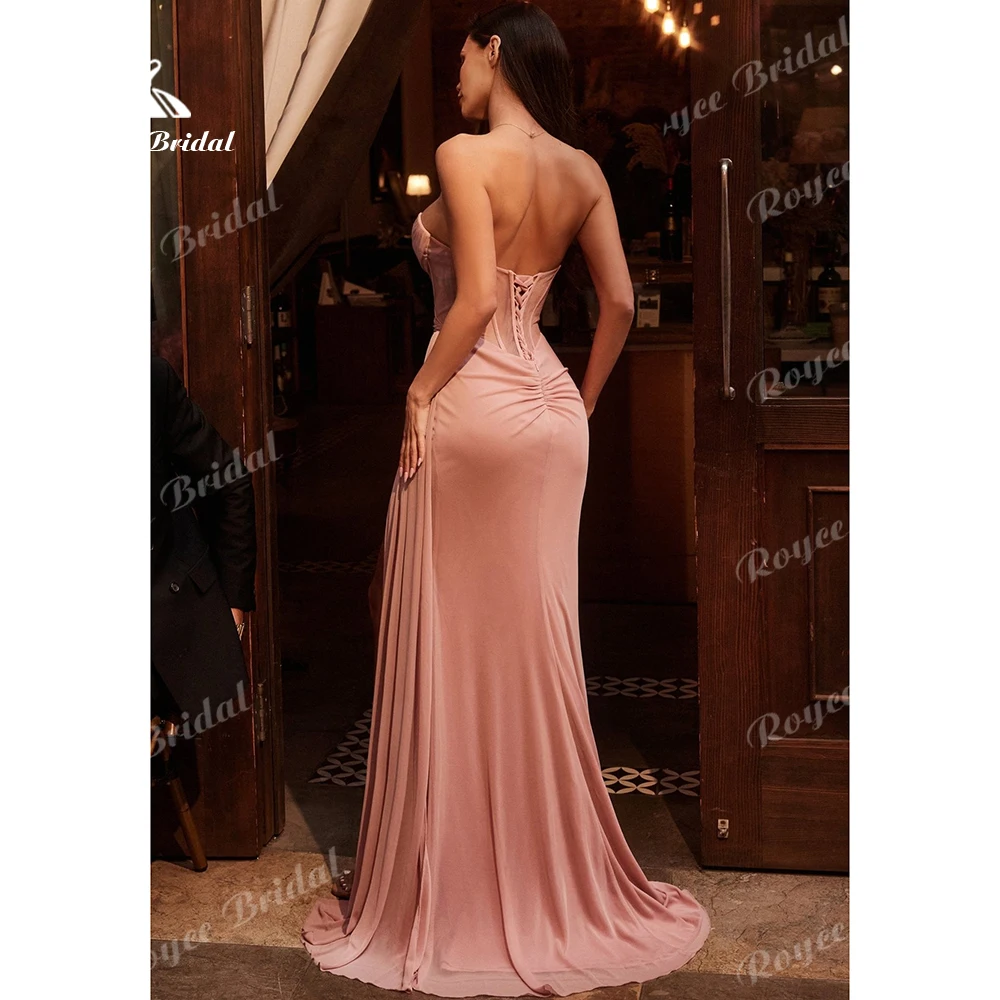 Roycebridal Sweetheart Boning Prom Dress Mermaid High Slit Evening Dress Elegant Long Formal Dress Bridesmaid Dress Customized - Image 2