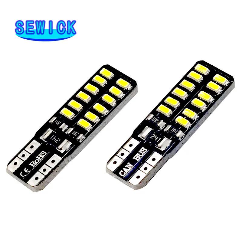 

500pcs Car T10 LED 194 168 W5W 3014 SMD 24 LED Auto Clearance Light Parking Lamps Side Light Bulb DC12V