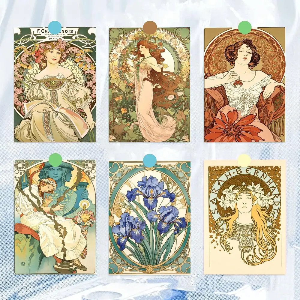 Artist ArtNouveau A-Alphonse Mucha Poster HD Wall Decor for Bedroom Living Room Dorm Bar Cafe Office Gift