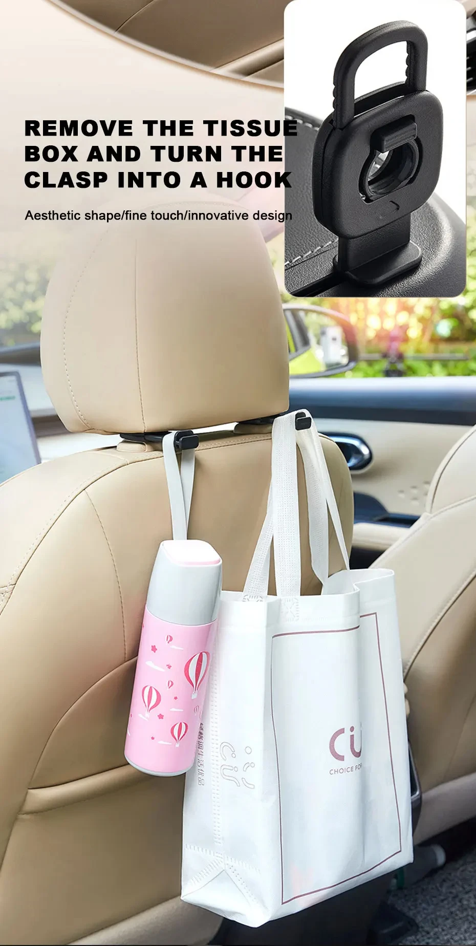 Leder Auto Tissue Box Auto Sonnenblende Typ Hängen Container Papier Handtuch Halter Papier Rack Organizer Lagerung Tasche Telefonnummer – Detail 6