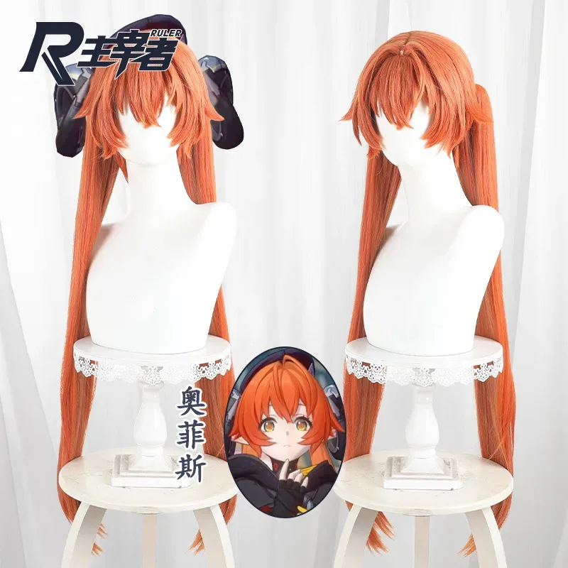 2025 aaa 게임 젠리스 존 제로 오르피 코스프레 가발 오렌지 롱 헤어 오볼 스쿼드 페스티벌 할로윈 파티 액세서리 소품 여성용