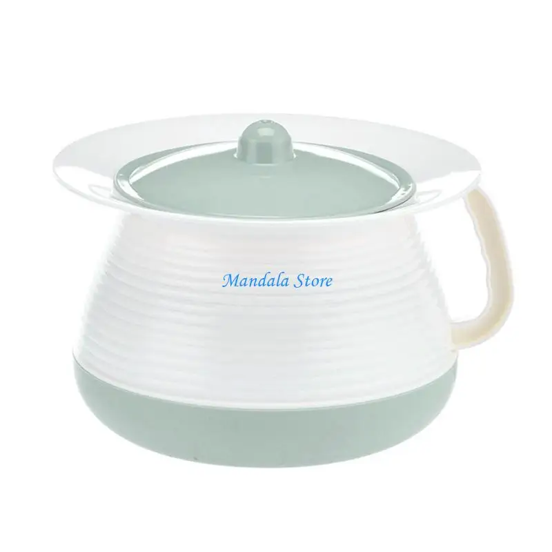 

U2JC Plastic Child Potty with Handle and Lid Portable Handheld Spittoon Chamber Pot for Home Bedroom Kids Urinals Practical Tool