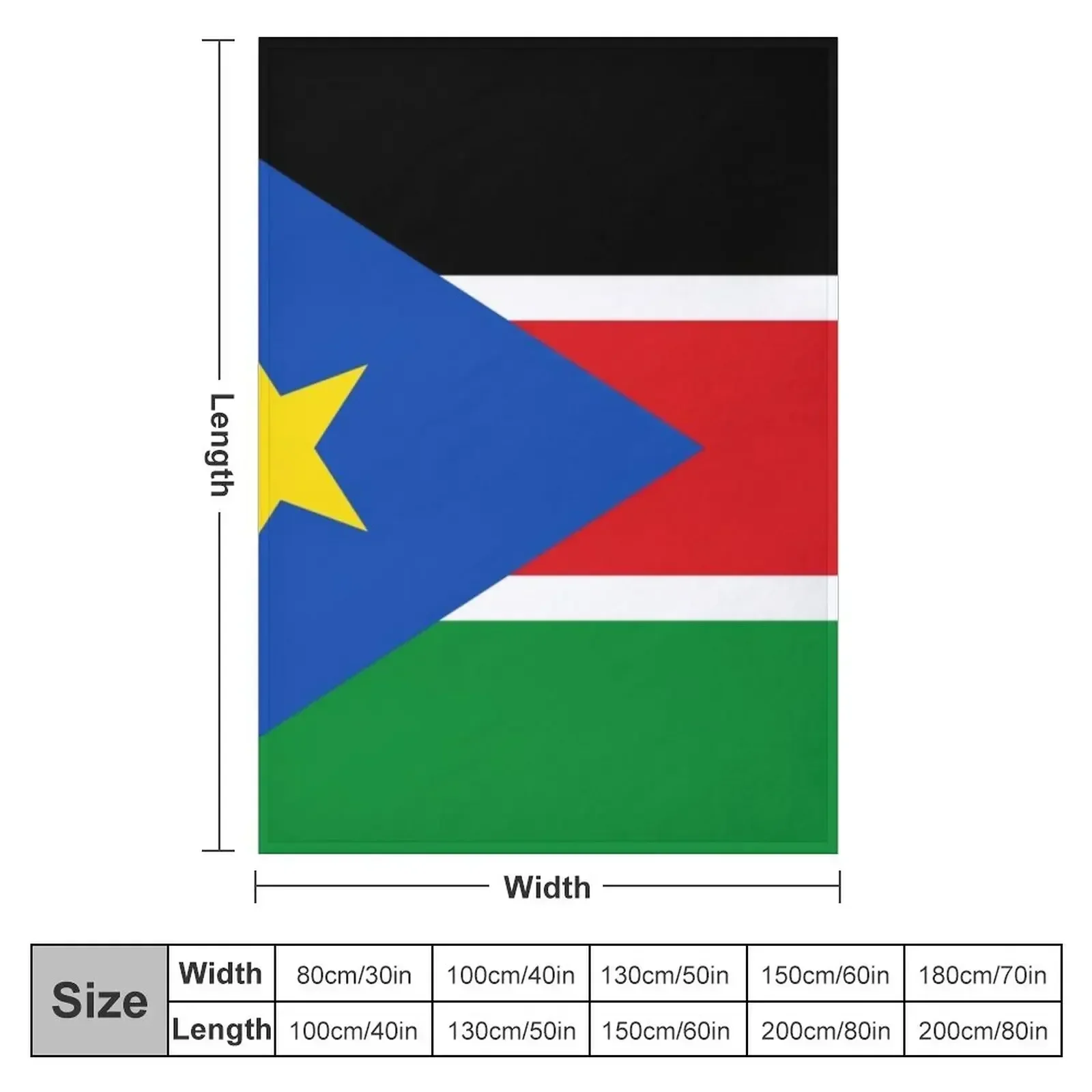 Flag of South Sudan Throw Blanket Thins Soft Blankets