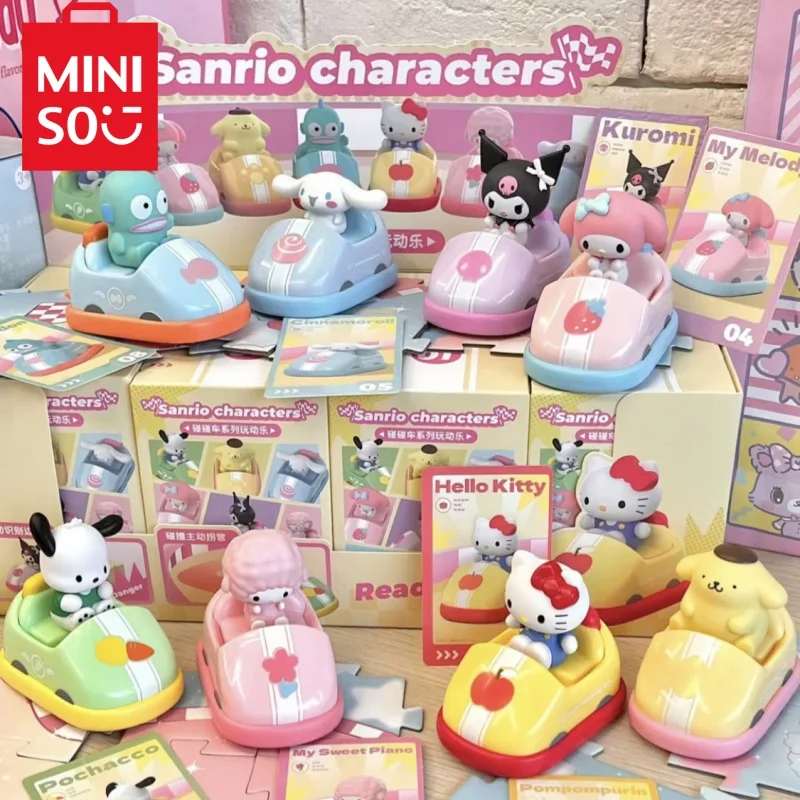 

Семейный бампер MINISO Sanrio, автомобиль, Игровая серия, милая детская игрушка, Настольная коллекция, украшение, подарок на день рождения