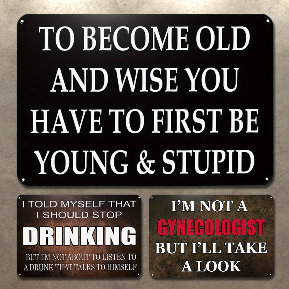 

Набор из 3 винтажных металлических табличек с надписями, 2D металлический настенный постер, декор для дома, 40x30 см