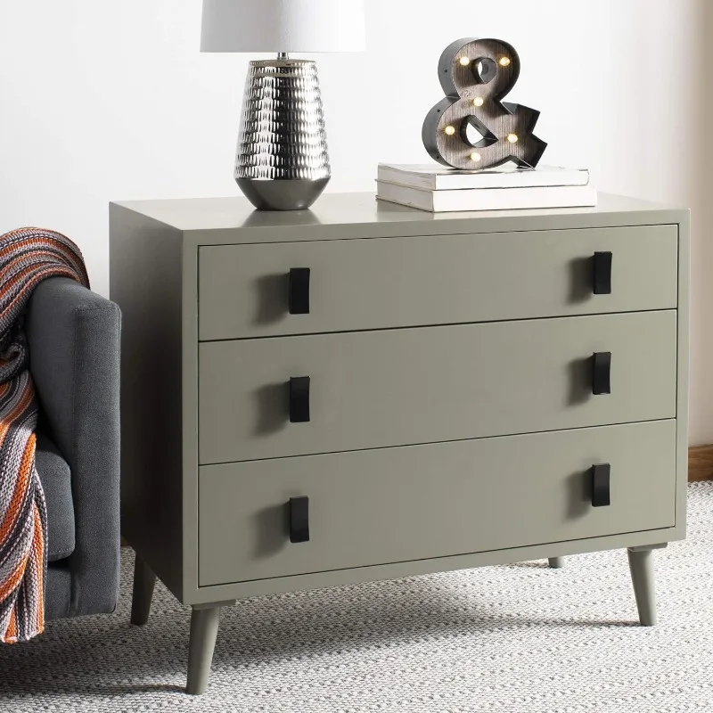 Safavieh Home Blaize Modern Dark Grey and Black 3-drawer Chest