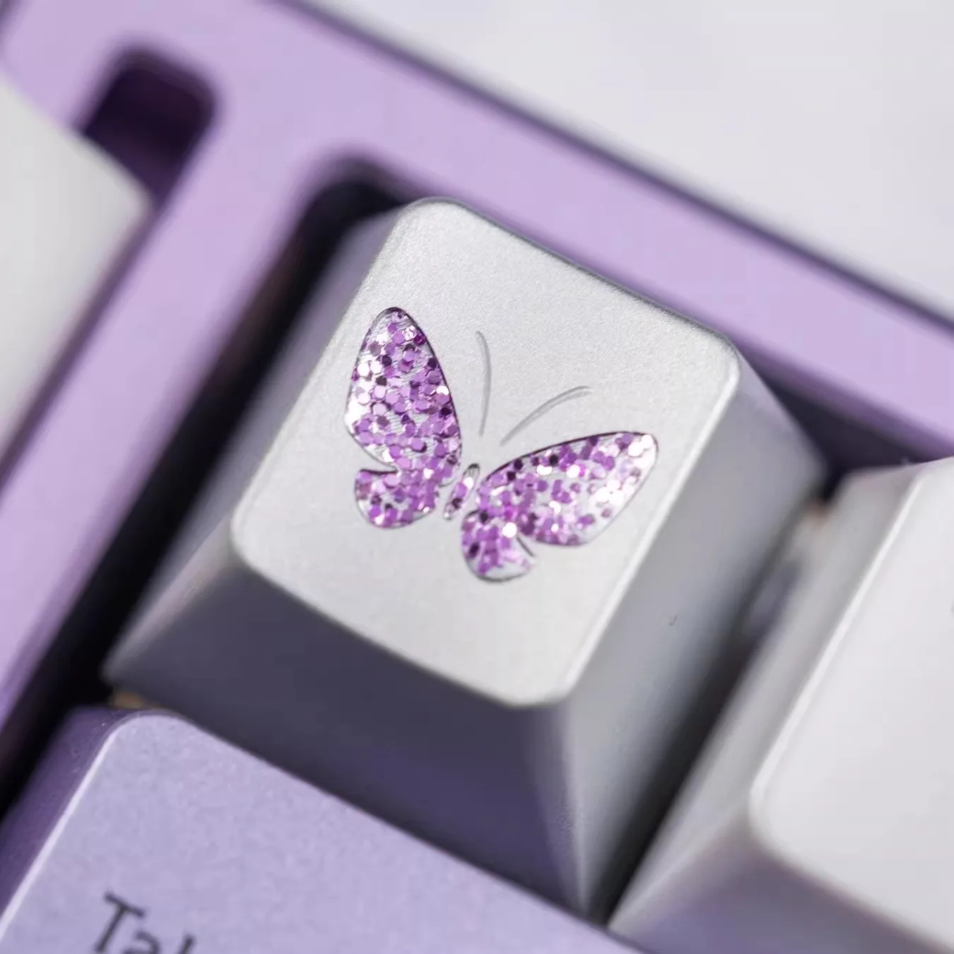 bl。-ackeys-イブニングバタフライ-アルミニウム合金製-パーソナライズメタルキーキャップ