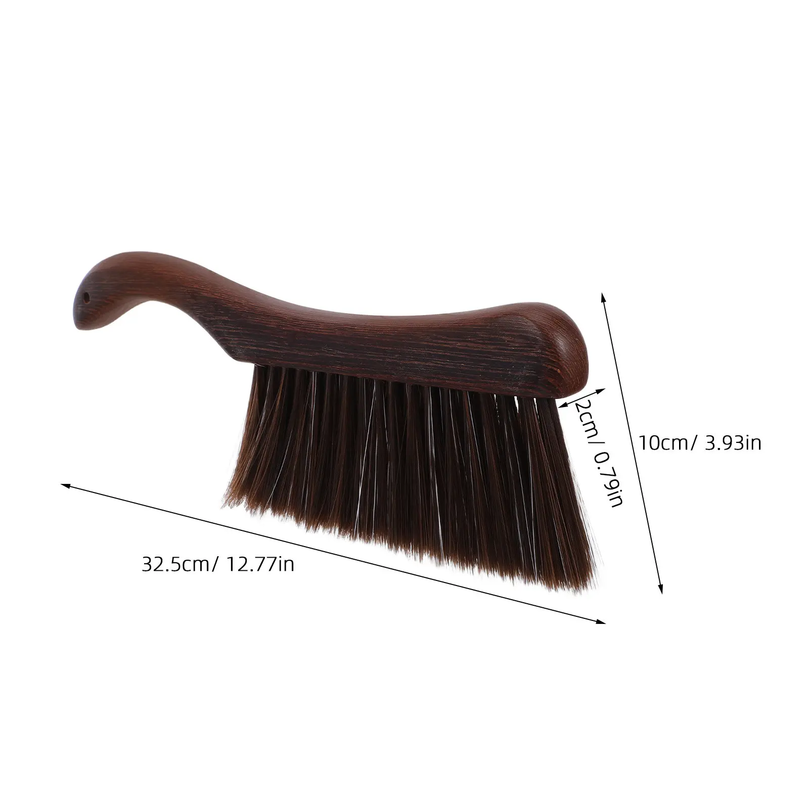 2Pcs Fireplace Cleaning Brush Soft Bristle Handheld Broom Wooden Handle Ergonomic Design Deep Ash Sweeper Wood Stove Fire Pit