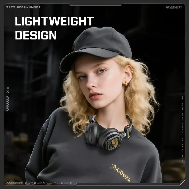 Onikuma سماعات بلوتوث فوق الأذن Hifi سماعة موسيقى ستيريو احترافية رياضية حقيقية مع سماعات TF/AUX مشغل موسيقى