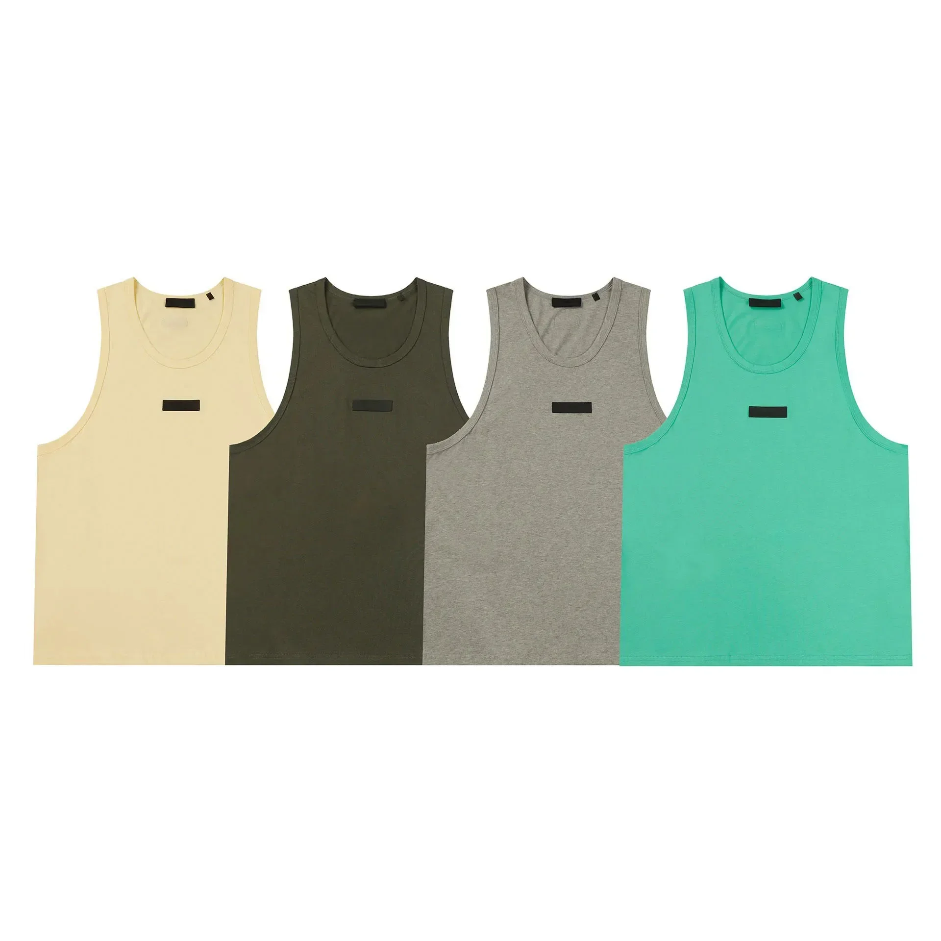 

2024 New Classic Season 9 Men's Tank Tops Chest Letter Rubber Strip Tanks Luxury Design Men's High Street Cotton Tank Tops