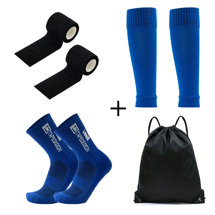 4PCS Set Drawstring Ball Bag Men Women Outdoor Soccer Football Socks Cycling Leg Cover Shin Pads Training Shank Board Bandages view 3