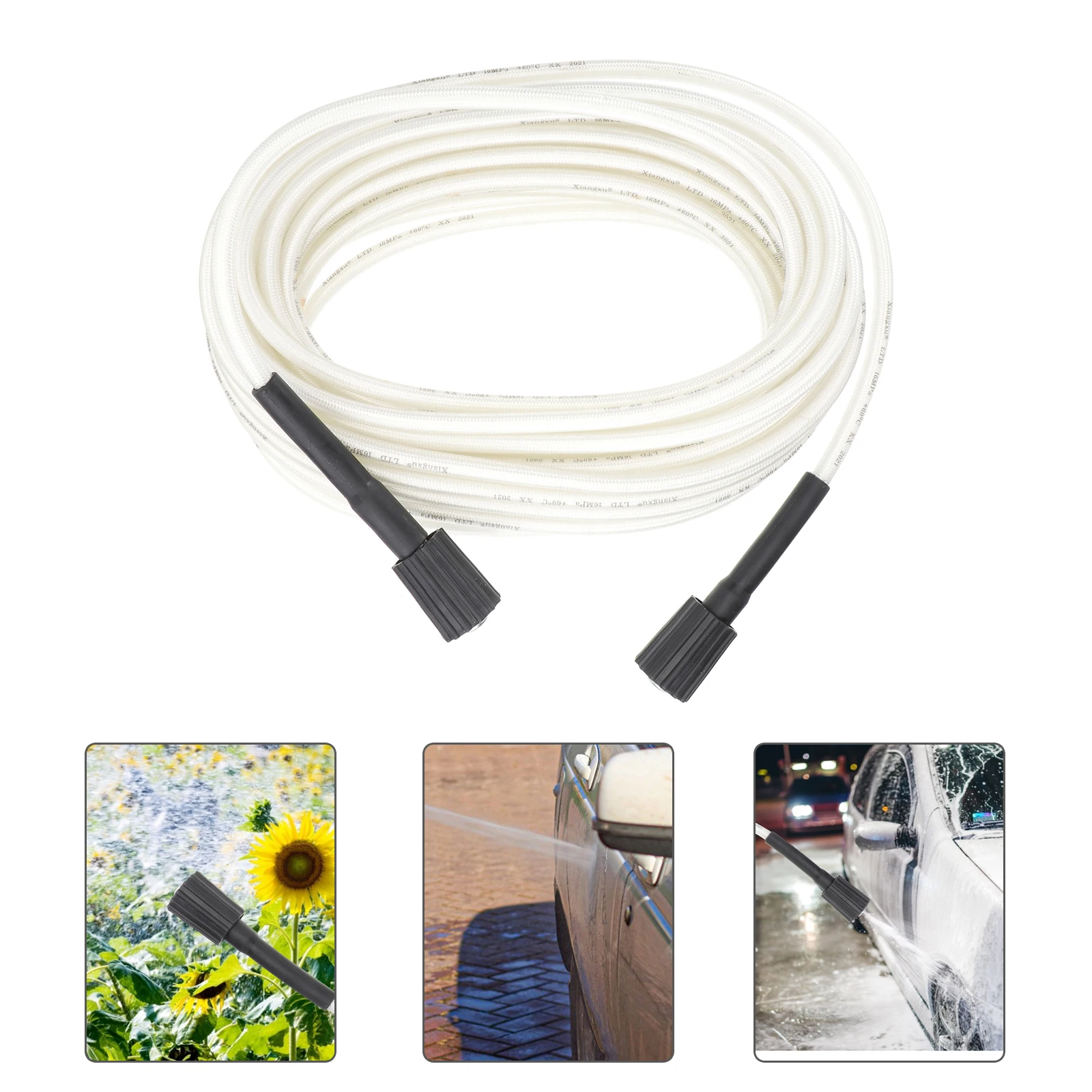 

6m M22 Thread High Tensile Steel Wire Braid Hose Easy Connect Release Durable Cold Water Washer Cleaning Tool High Pressure Hose