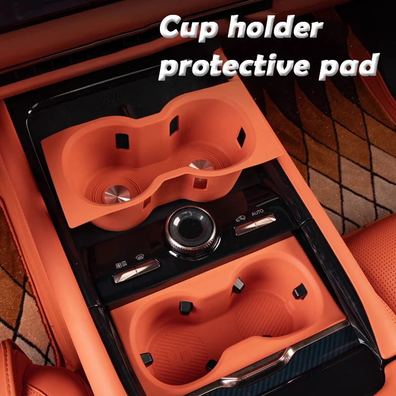 

For LYNK CO 900 2025 Cup Holder Protective Pad Silicone Material Effective Protection Car Accessories