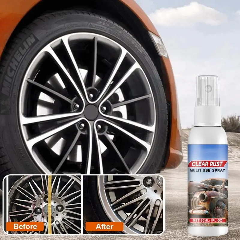 

Rust Remover For Car Rust Removal Spray Multipurpose Car Rust Remover Rust Neutralizer Eco-Friendly Rust Remover Spray For Tire