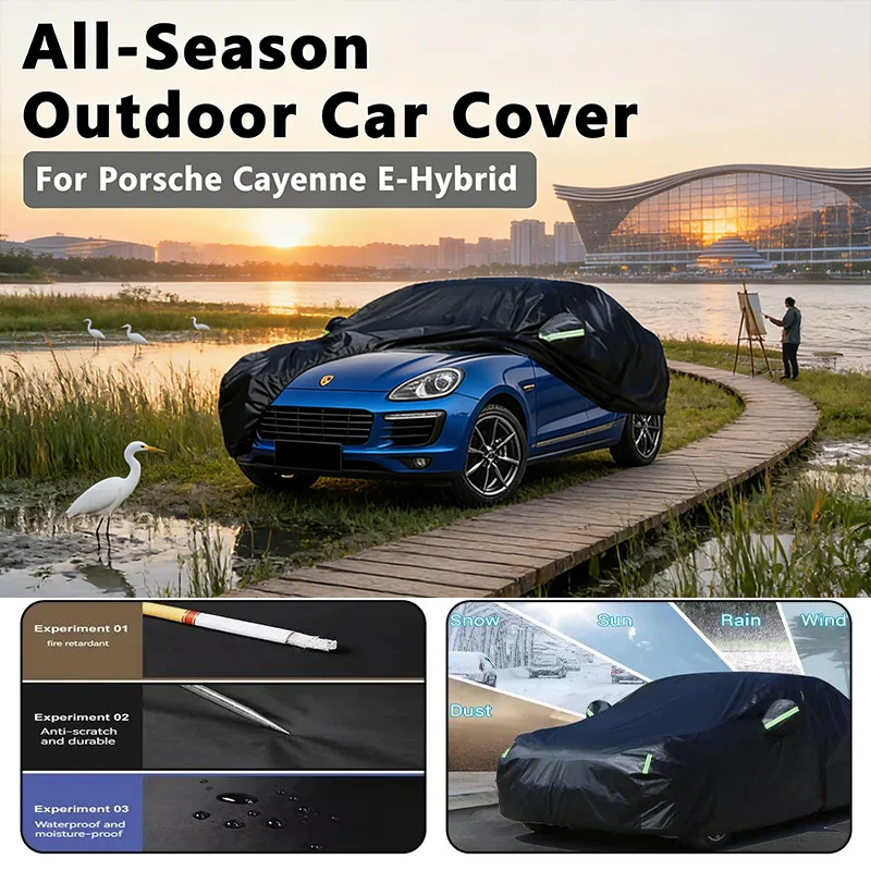 

All-Season Car Cover for Porsche Cayenne E-Hybrid - Outdoor Full Protection, Waterproof Dustproof Heat-Resistant