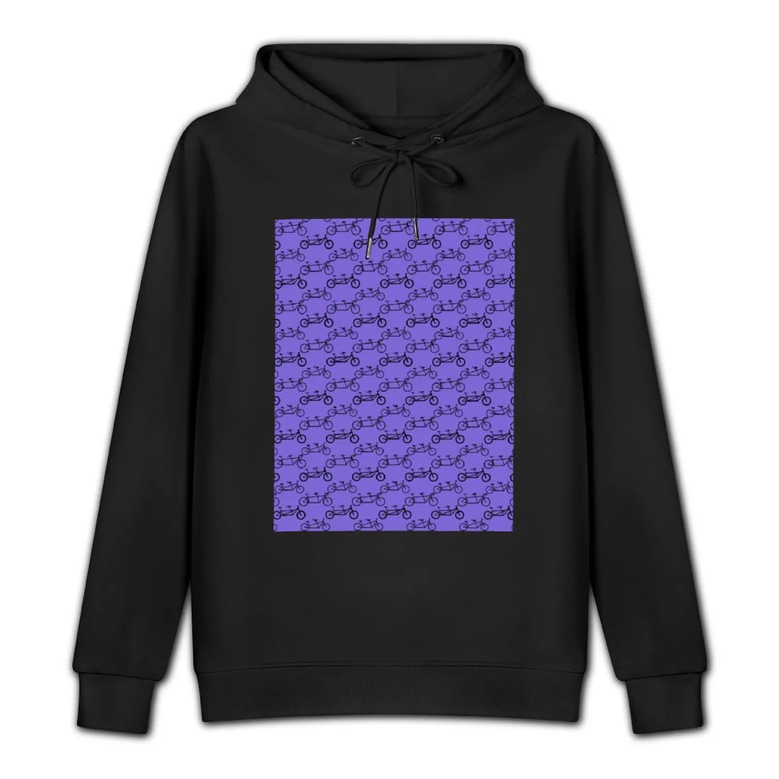 Tandem types pattern - black on lavender Pullover Hoodie fashion men big size hoodie