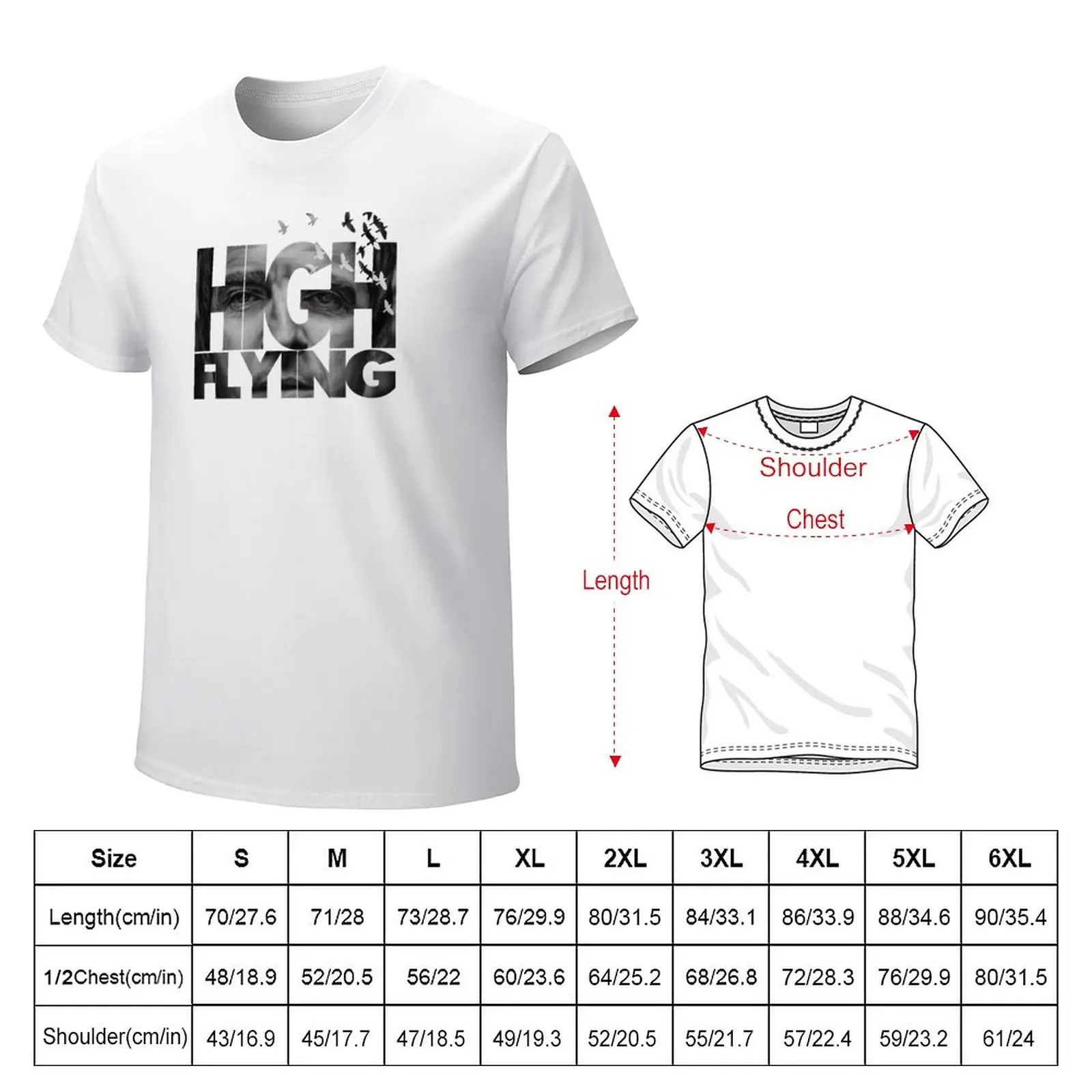 High Flying Text - Noel Gallagher Background T-Shirt blanks cute tops summer top Short sleeve tee men