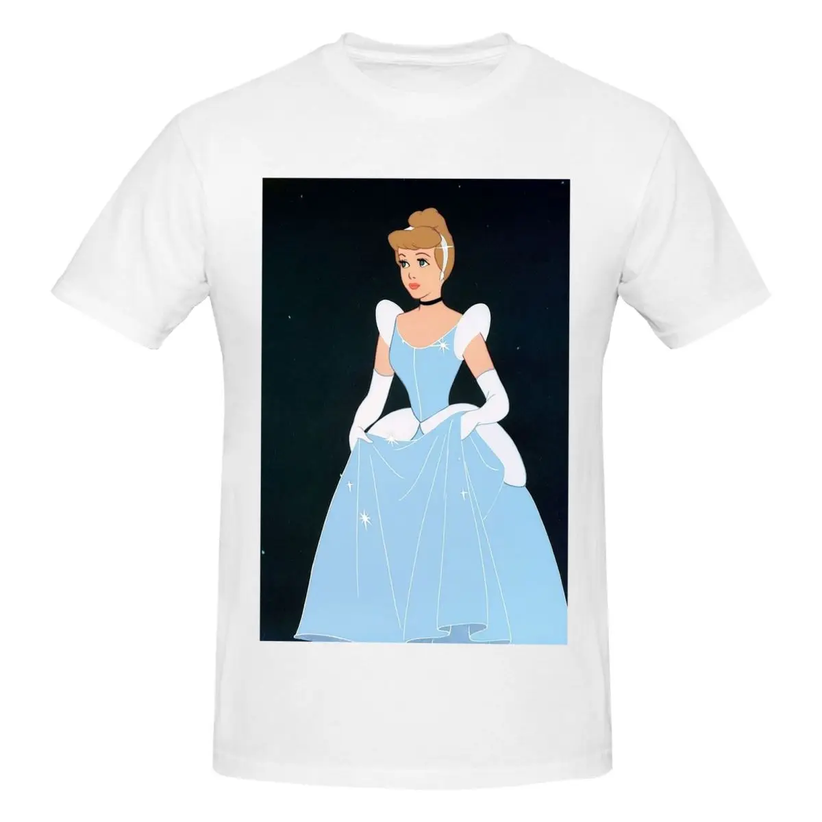 Cinderella T-Shirt for Men Cotton Plus Size T Shirts Men's Short Sleeve Round Neck Summer Clothes Tops S-6XL