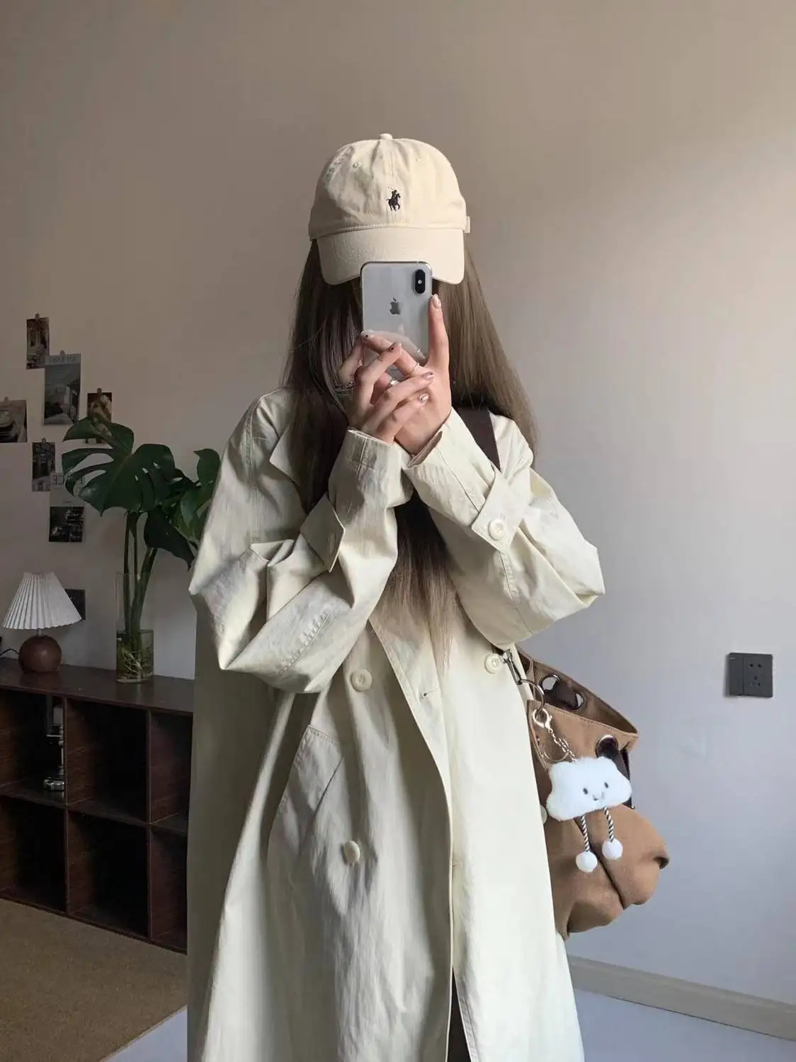 

plus Size Women's Collar Coat Autumn Faionable Commuter Korean Sle Loose Fit Long Sve Single Button Pure Color