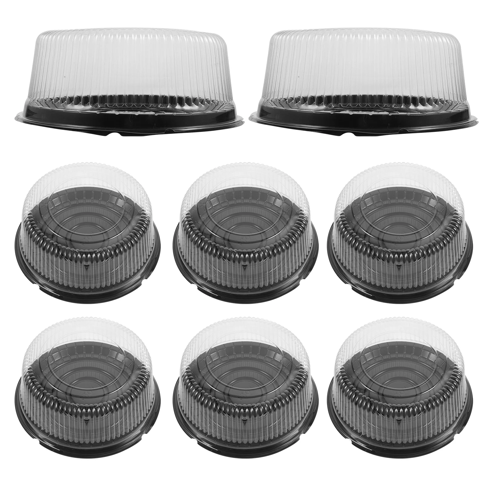 

10 Pcs Cake Box Holder with Lid Round Container Boxes Containers Carrier Lids Cover