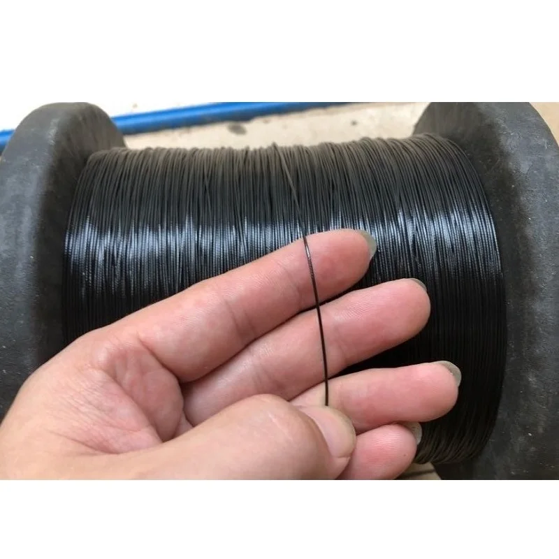 0.38MM-2MM 20-200M,black nylon coated built-in 304 stainless steel wire rope, sea fishing line chain hook line hook line crystal