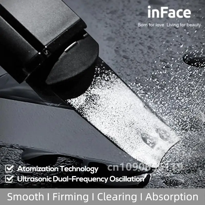 Inface Ultrasonic Face Scrubber Massager For Face Vibrators Ion Ultrasonic Cleaning Skin Care Peeling Machine