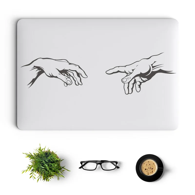 The Creation of Adam Genesis Vinyl Decal Laptop Stickers For Macbook 13 14 Pro Air Retina 15 Inch Mac Cover Skin Notebook Decor