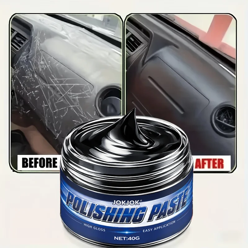 JOKJOK Tire Polishing Wax, Shiny Black, Restores Tire Shine and Enhances Tire Appearance, Prevents Car Tire Oxidation, Cracking