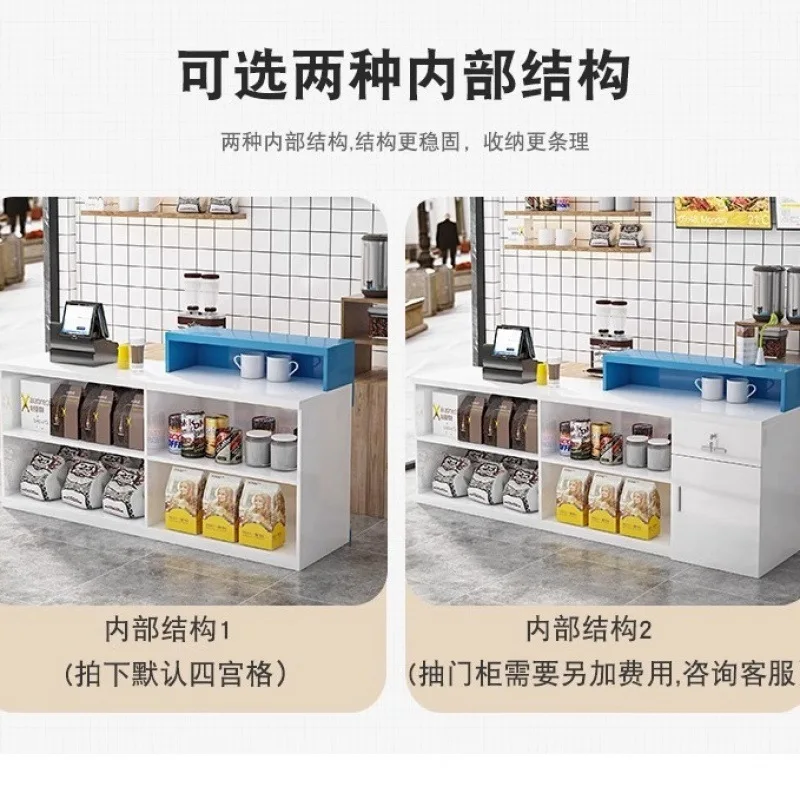 Checkout page Simple front desk, reception commercial small store bar, milk tea snack bar restaurant