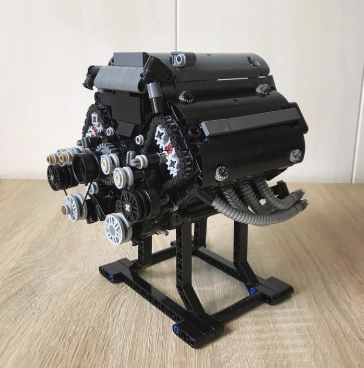 

Строительные блоки, игрушки MOC 811, детали, модель автомобиля V8, двигатель 32, клапан для мальчиков и взрослых, Рождественский подарок, креативная развивающая игра