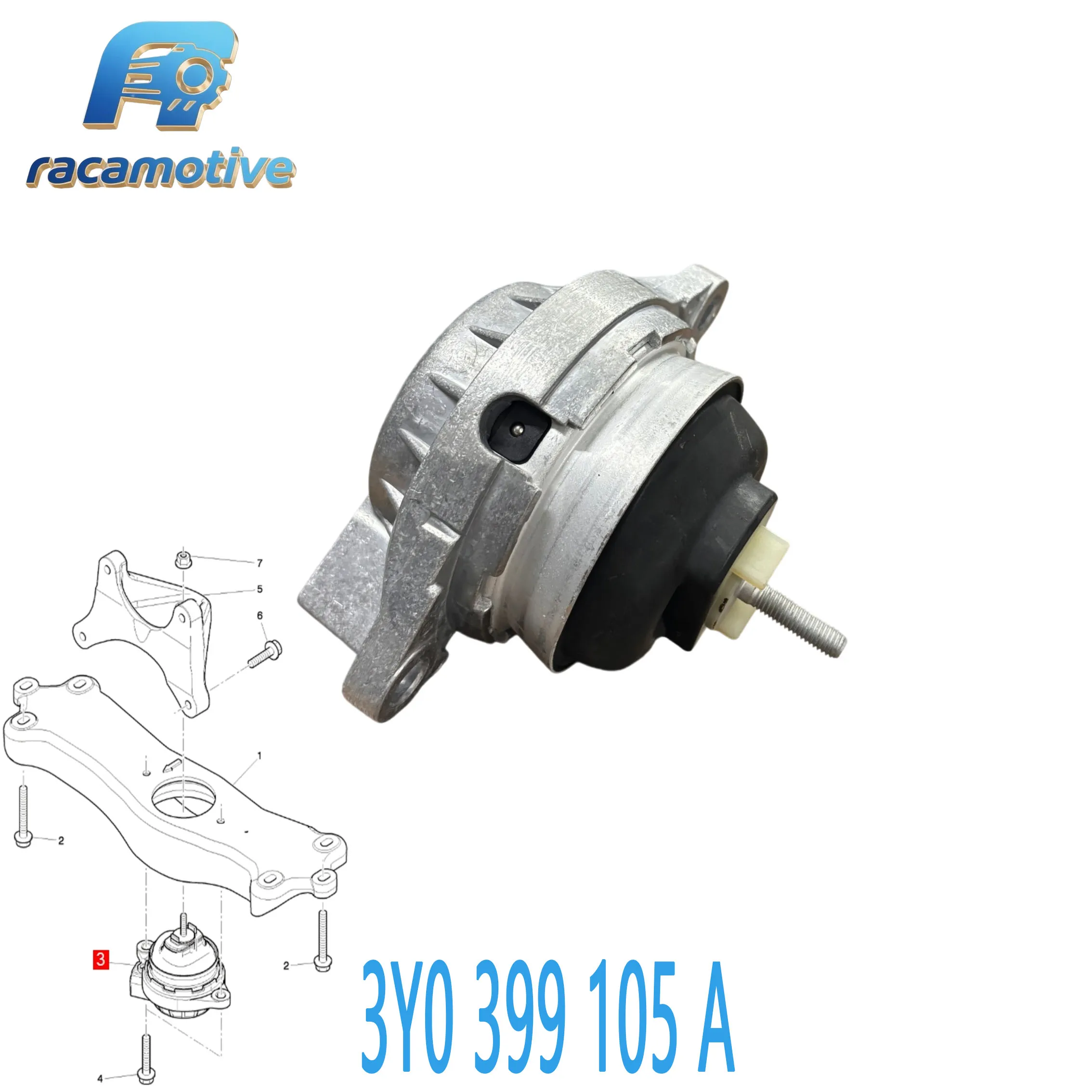 3Y0399105A 3Y0 399 105 A for Bentley Mulsanne 2011-2019 6.8T transmission mount Transmission Support Mounting.