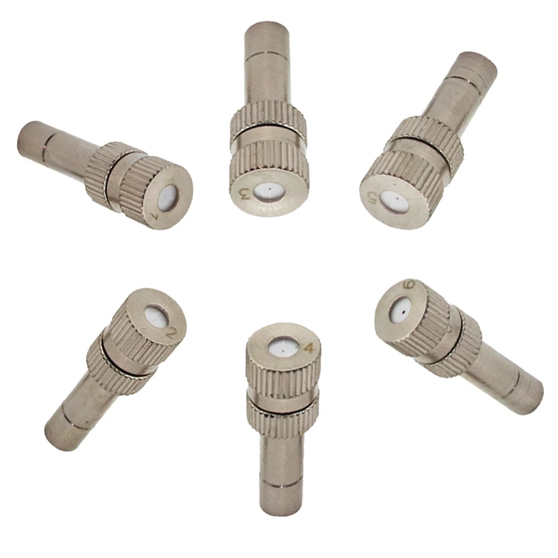 

6 MM Quick Connection Slip Lock Garden Patio Misting Brass Nozzles For Outdoor Cooling Water Sprayer Irrigation 1 Pcs