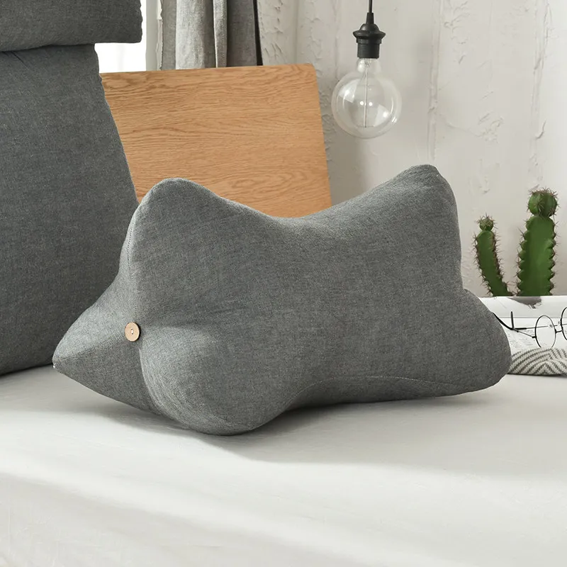 Great New Premium Sturdy Washed Cotton Lumbar Support Pillow, Bed Headrest & Sofa Backrest Cushion, Maternity,Leg Elevation Pad.
