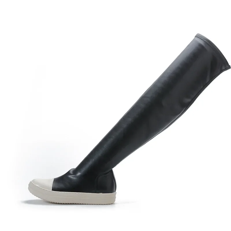 womens boots black bandana thigh high boots Aliexpress Bandana Thigh High Boots Women's Over-the-knee Boots Sexy Women  Stretch Tight Boots Flat Thick Bottom Black Women's Thigh High Boots  AliExpress 322