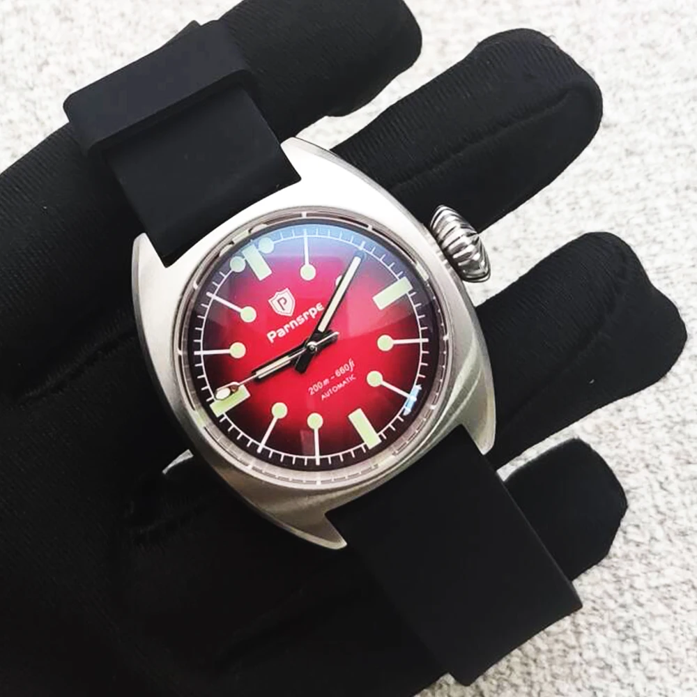 

Мужские часы 36 мм, элегантные часы nh35, автоматический резиновый ремешок для водонепроницаемых светящихся часов из нержавеющей стали 316L