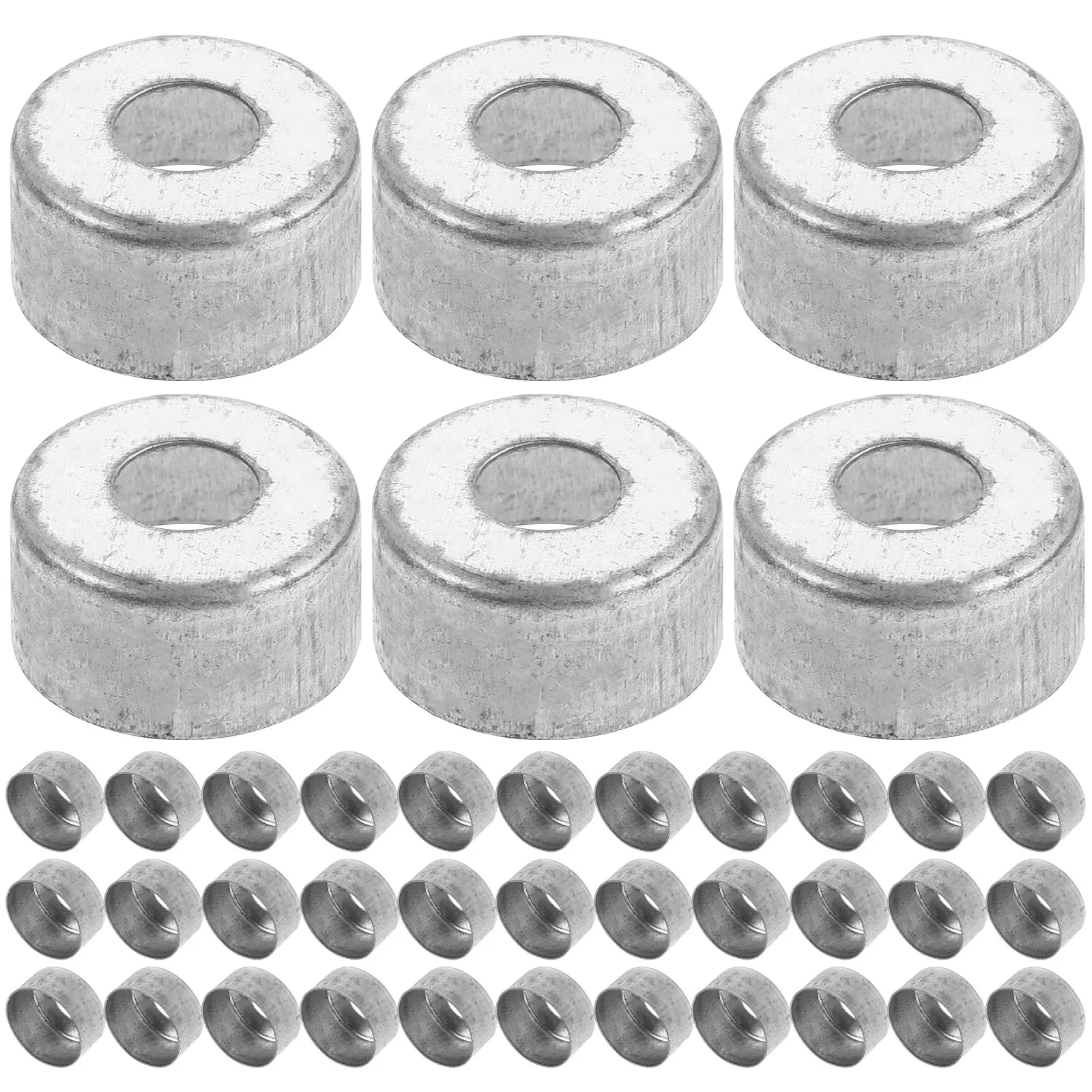 100pcs Knife Handle Ferrule Stainless Steel Handle Tightening Ring Inner Diameter Heavy Duty Hardware for Knife Making Repair