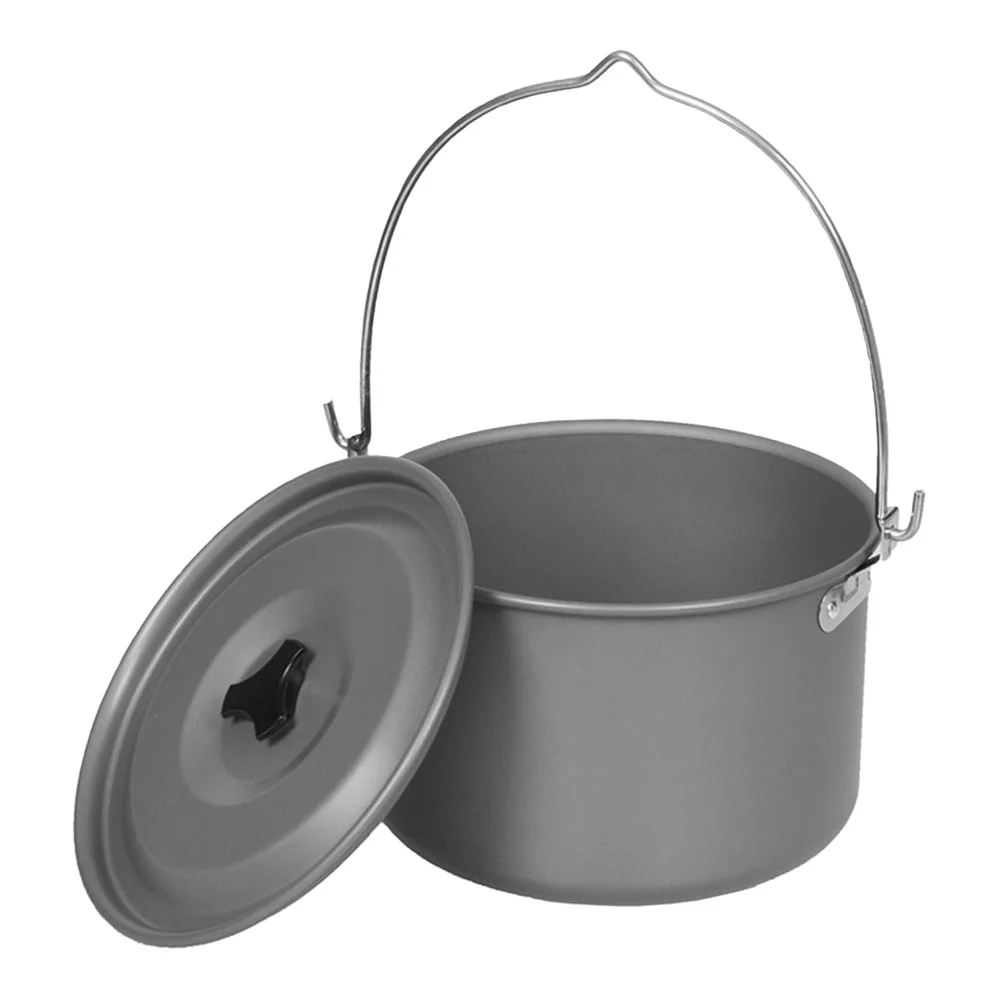 Picnic Hanging Pot Camping Essentials Cooking Mess Kit Campfire Equipment Kettle and Kitchen Stew