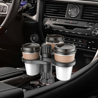 Adjustable 3 In 1 Car Cup Holder Expander Adapter 360 Rotating Insert Drinks Support Base Car Cup Mount Beverage Bottle Bracket