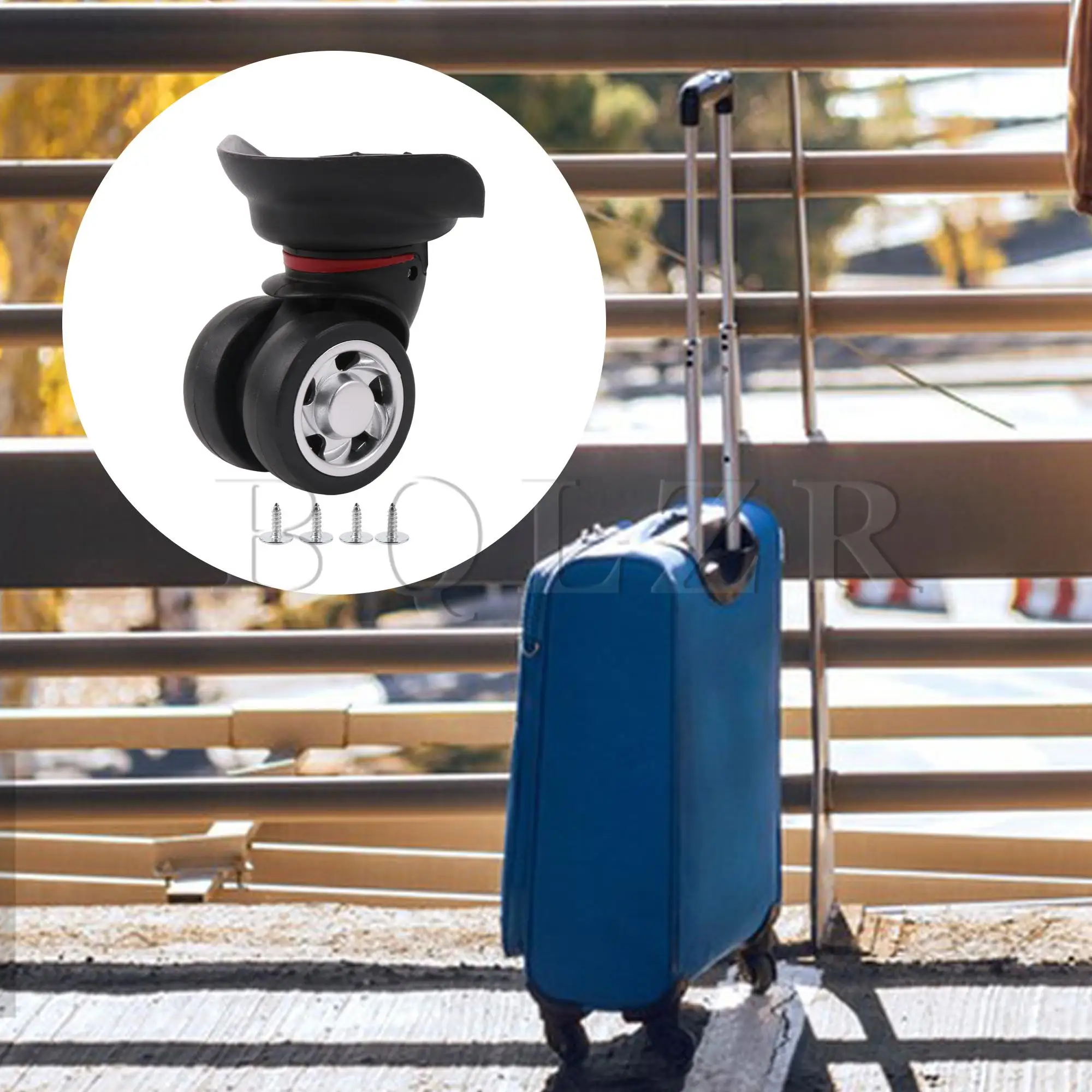 BQLZR Luggage Wheel Suitcase Caster Roller for Repair 3.58 Inch W055 Left Set