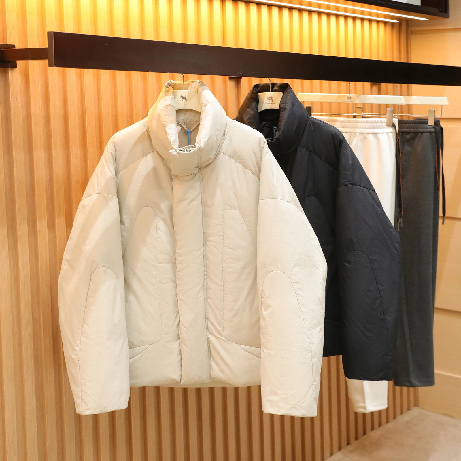 

Men's Outdoor Winter Jaet 2025 New Sle Warm 90 White Du down Puffer Coat Stand Collar Bread Sle Outerwear 666