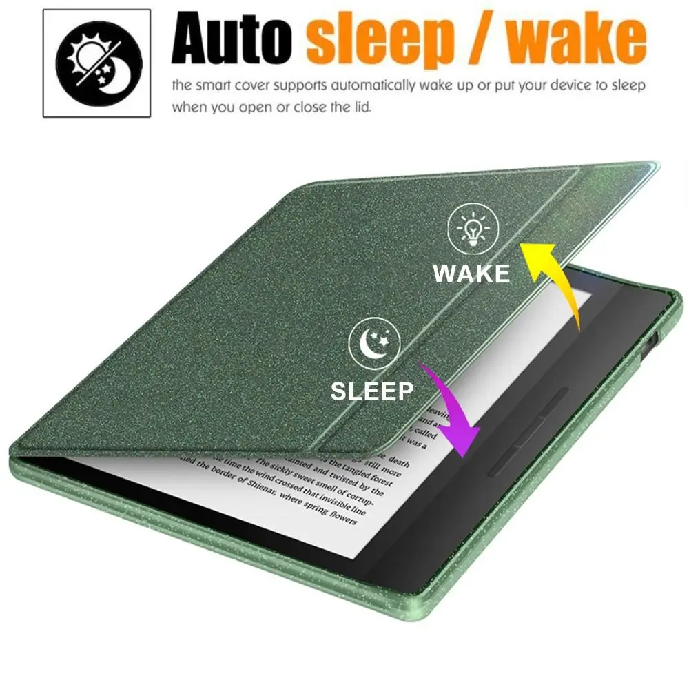 Auto Wake/Sleep Protective Case Magnetic Shockproof Acrylic Back Cover Clear for For KOBO Libra Color/2 7 inch 2024 Released