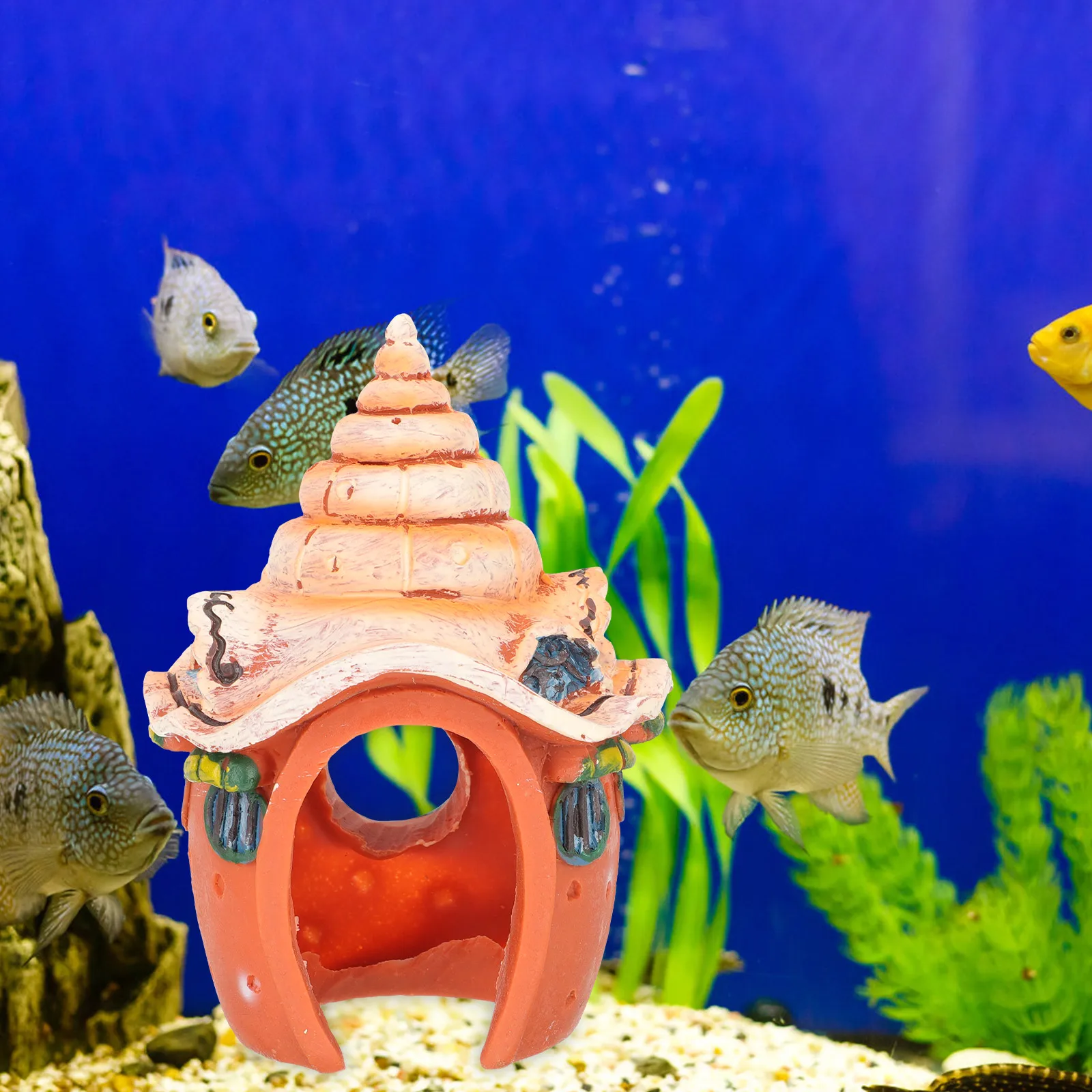 

Resin Underwater Stone Simulated Castle Imitation Rockery for Fish Tank Aquarium Decor L scape ArtificialPet Supplies